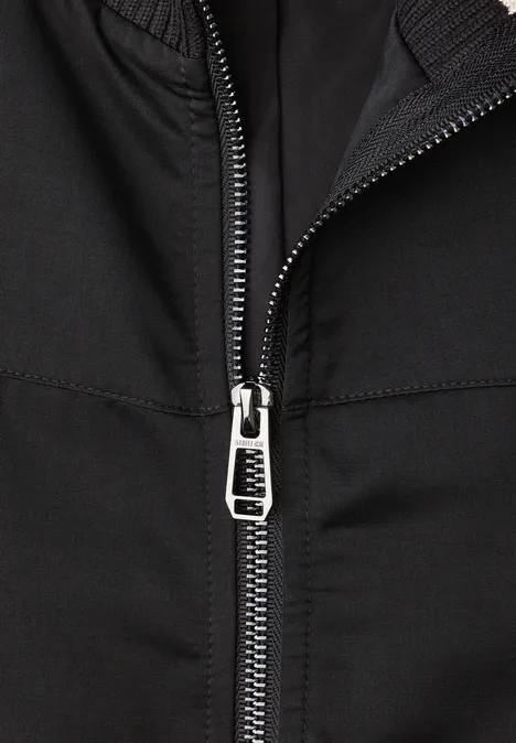 Blouson mit Collegedetails Black Blouson mit Collegedetails Black