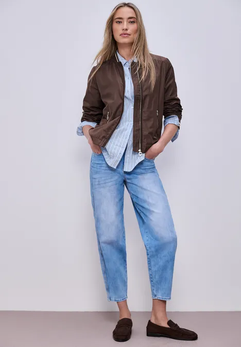 Kurzer Blouson mahogany brown