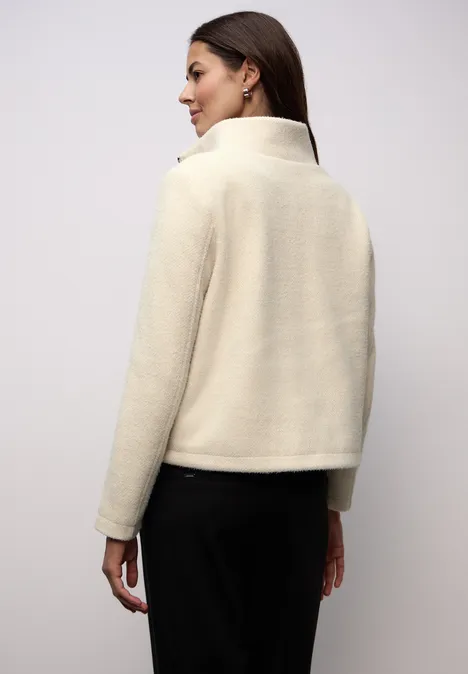 Jacke mit Stehkragen soft beige