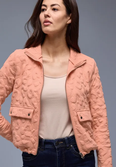 Leo Strukturjacke light apricot