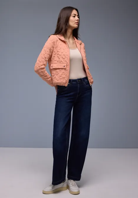 Leo Strukturjacke light apricot