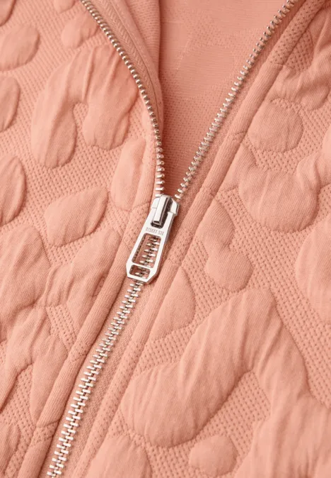 Leo Strukturjacke light apricot