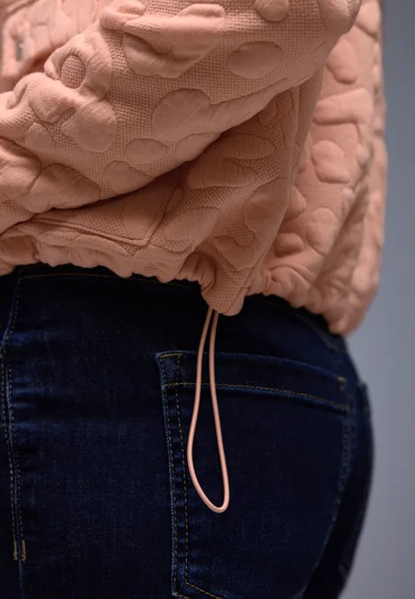 Leo Strukturjacke light apricot