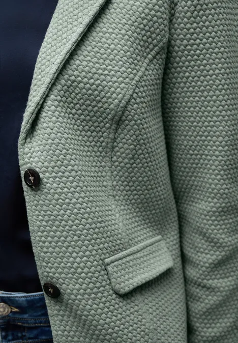 Blazer met structuur dark mint green