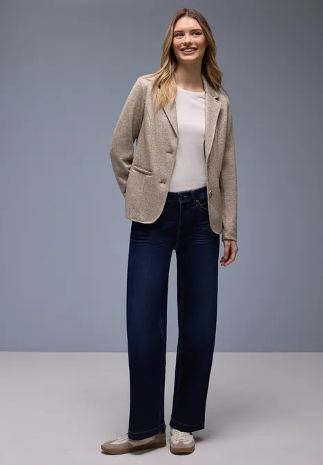 Marynarka z teksturą light terra mocha mel.