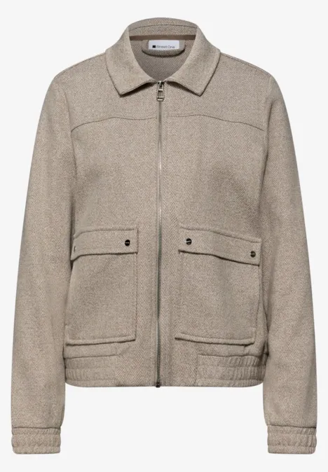 Visgraat blouson light terra mocha mel.