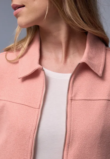 Visgraat blouson light apricot mel.