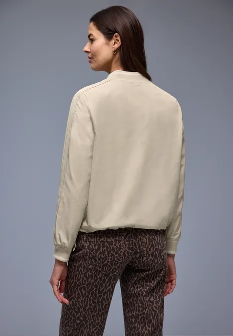 Blouson met galonstrepen cotton beige