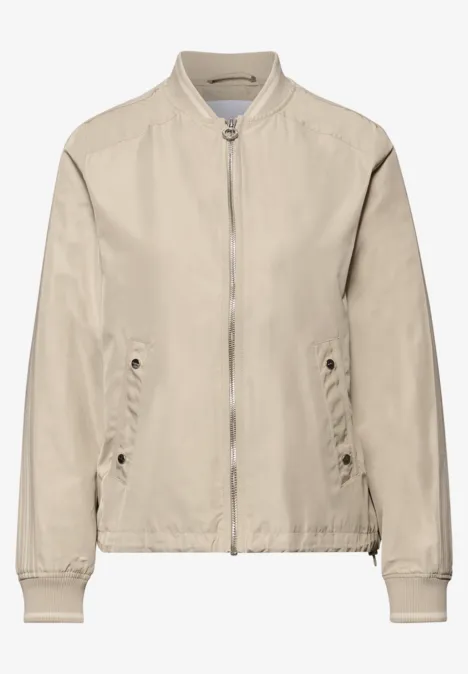 Blouson met galonstrepen cotton beige