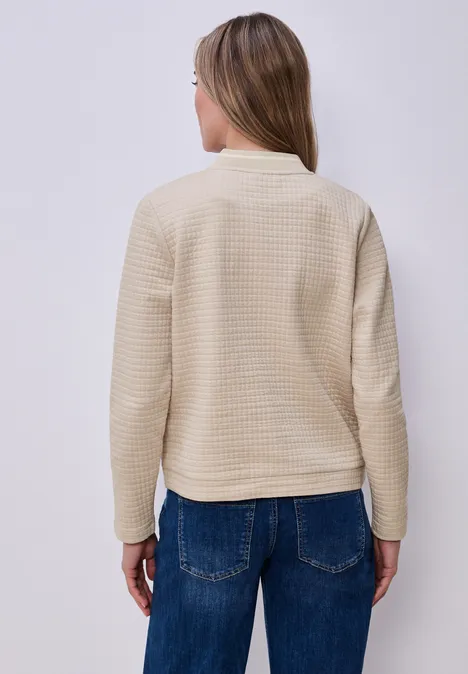 Strukturblouson cotton beige