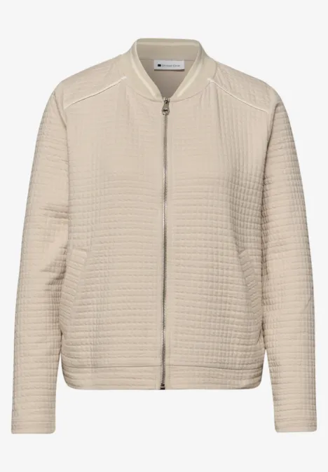 Strukturblouson cotton beige