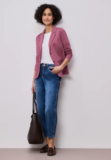 Basic Blazer aus Jersey dark clouded blush