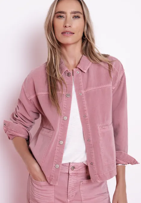 Jeansjacke in pinker Waschung authentic pink washed
