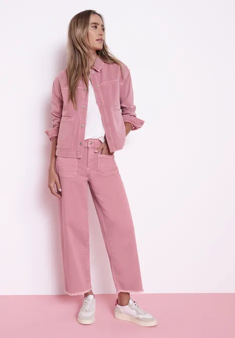 Jeansjacke in pinker Waschung authentic pink washed