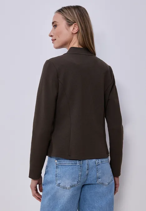 Blazer en jersey structuré espresso brown