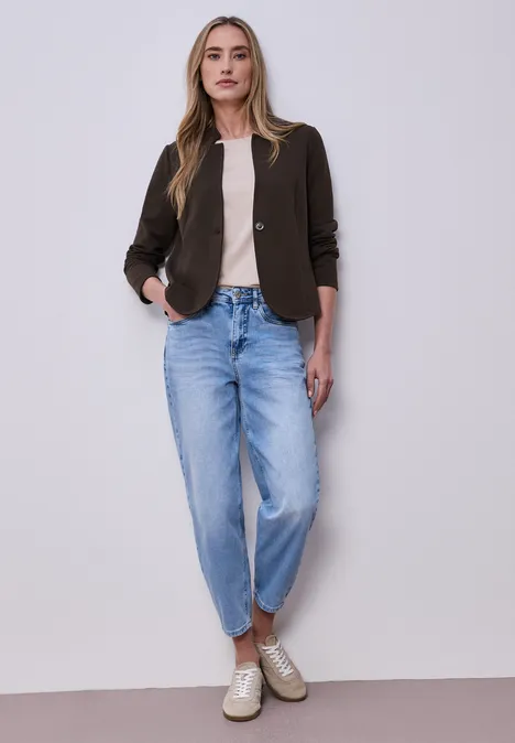 Blazer en jersey structuré espresso brown