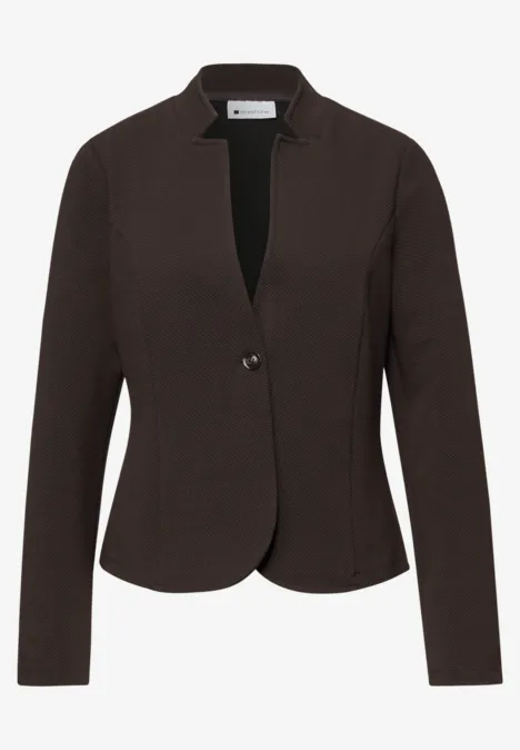 Blazer en jersey structuré espresso brown