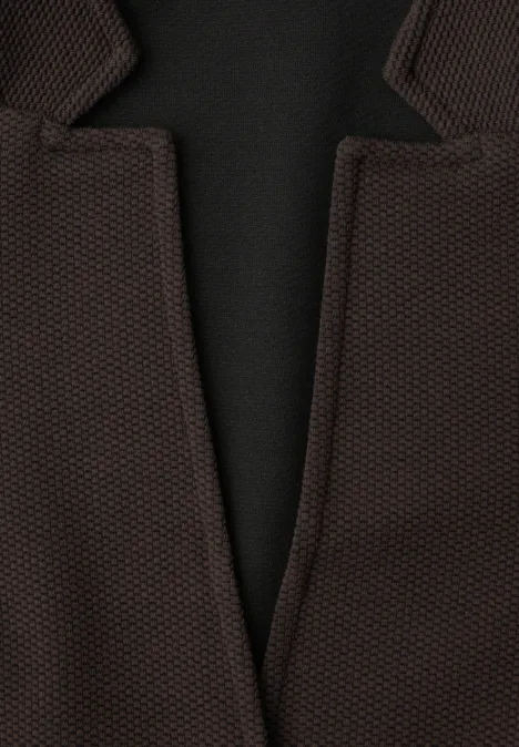 Blazer en jersey structuré espresso brown