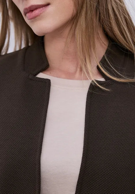 Blazer en jersey structuré espresso brown
