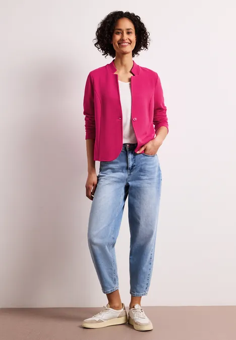 Blazer aus Jersey mit Struktur magenta dream