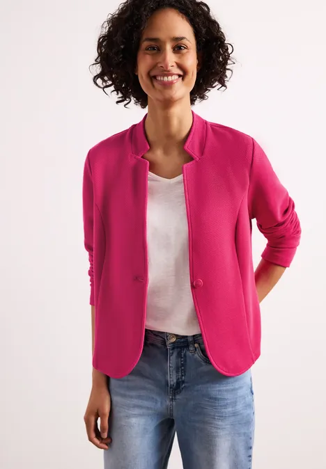 Blazer aus Jersey mit Struktur magenta dream