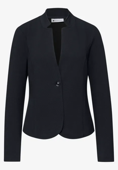 Jersey blazer met textuur shadowed navy