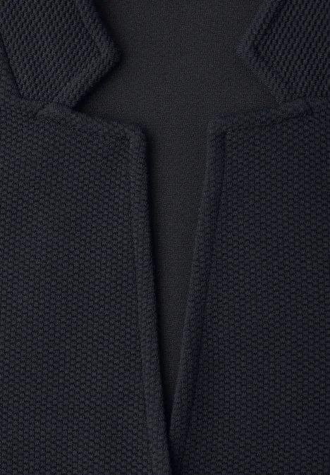 Jersey blazer met textuur shadowed navy