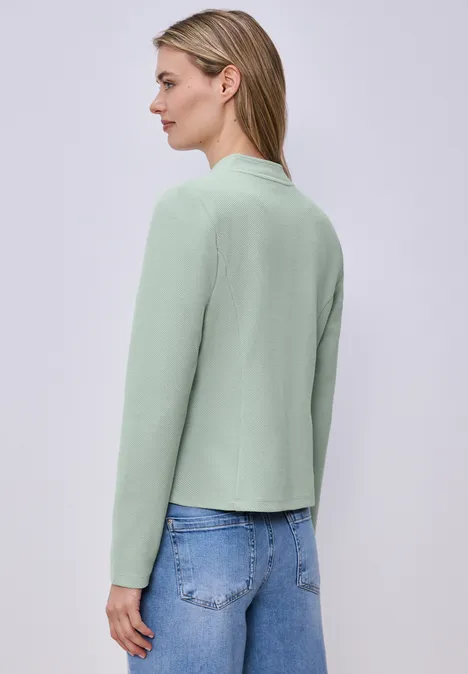 Marynarka z jerseyu ze strukturą mint leaf