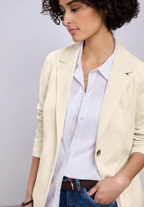 Langer Blazer smoke beige Langer Blazer smoke beige