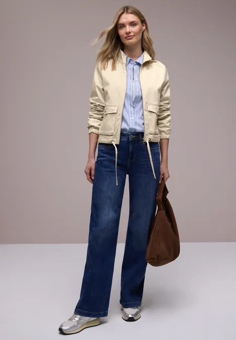 Veste avec cordon de serrage smoke beige