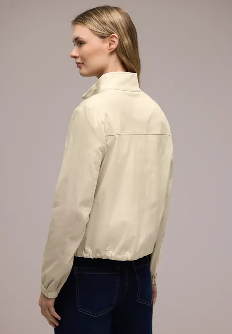 Veste avec cordon de serrage smoke beige