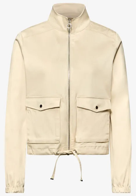 Veste avec cordon de serrage smoke beige