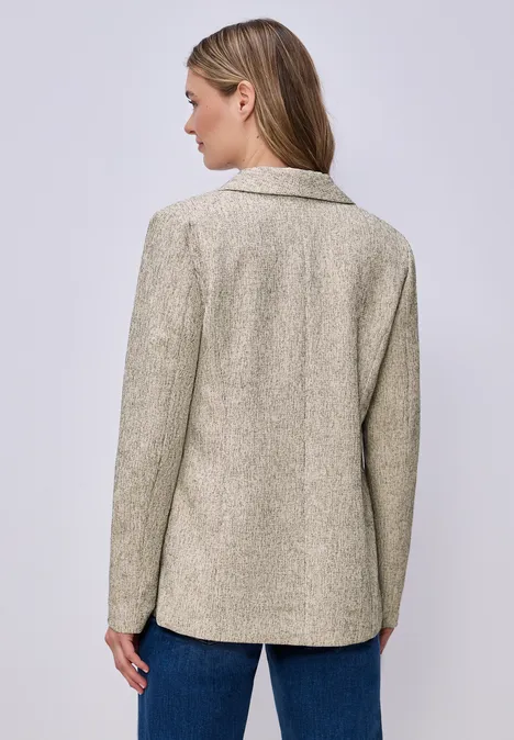 Lange blazer smooth sand beige