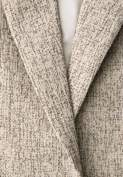 Lange blazer smooth sand beige