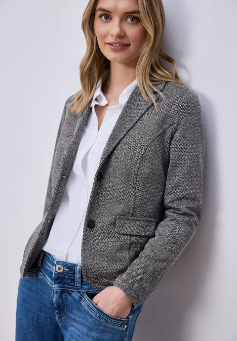 Basic Blazer mit Reverskragen shadowed navy
