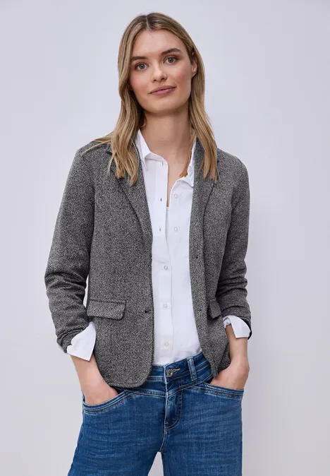 Basic Blazer mit Reverskragen shadowed navy