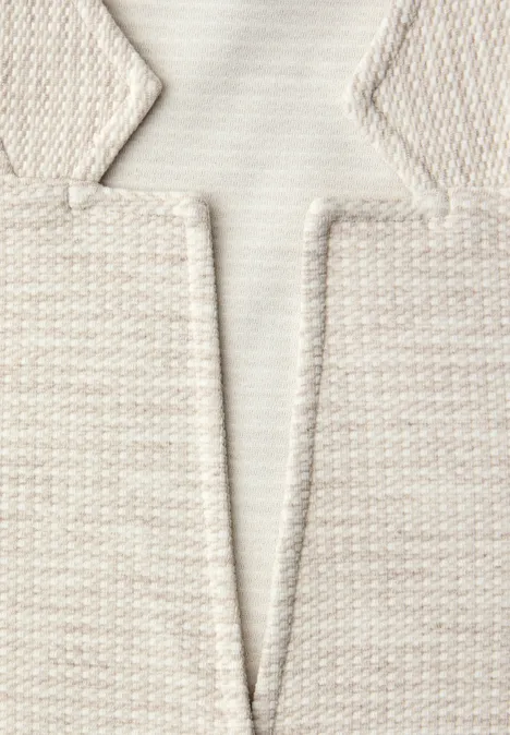 Blazer met structuur smoke beige