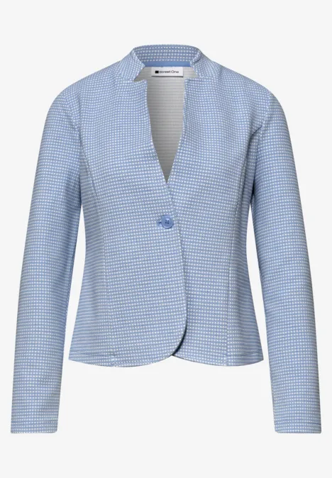 Blazer mit Struktur aus Jersey cashmere blue