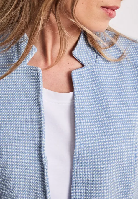 Blazer mit Struktur aus Jersey cashmere blue