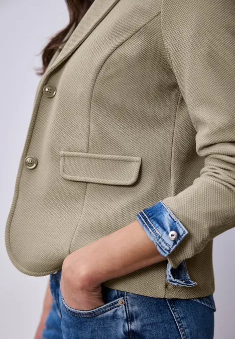 Blazer basique avec col à revers timeless beige