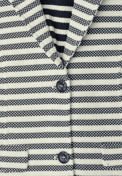 Basic Blazer mit Knöpfen und Streifen shadowed navy Basic Blazer mit Knöpfen und Streifen shadowed navy