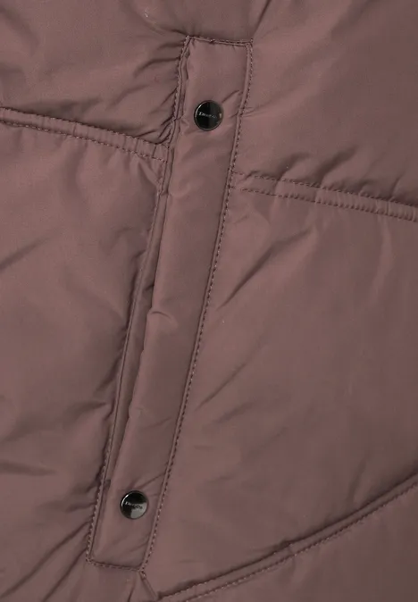 Teflon Long Steppweste sleek brown