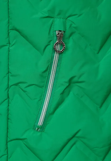 Longweste mit Kapuze arty green
