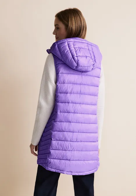 Kapuzen Longweste shiny lilac