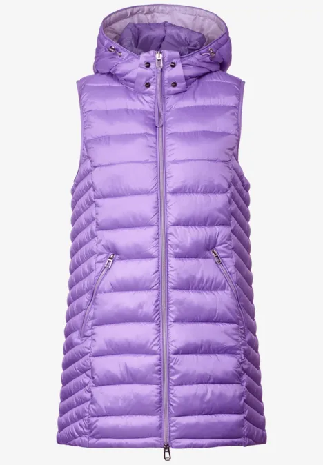 Kapuzen Longweste shiny lilac