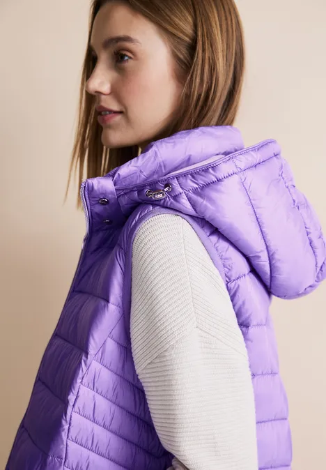 Kapuzen Longweste shiny lilac