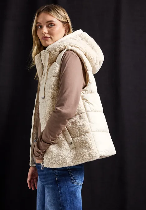 Struktumix Teddy-Weste savannah sand