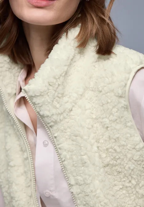 Weste mit Patch Pockets eggshell ecru