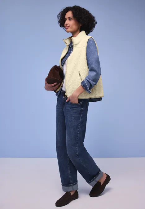 Zacht vest eggshell ecru