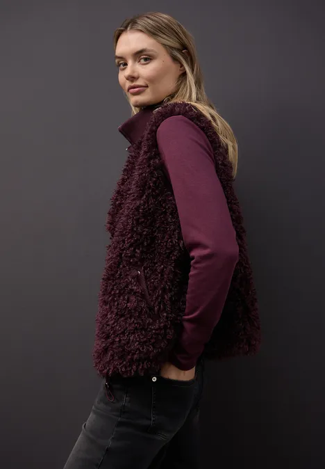 Gilet de fausse fourrure Jazz Berry Gilet de fausse fourrure Jazz Berry